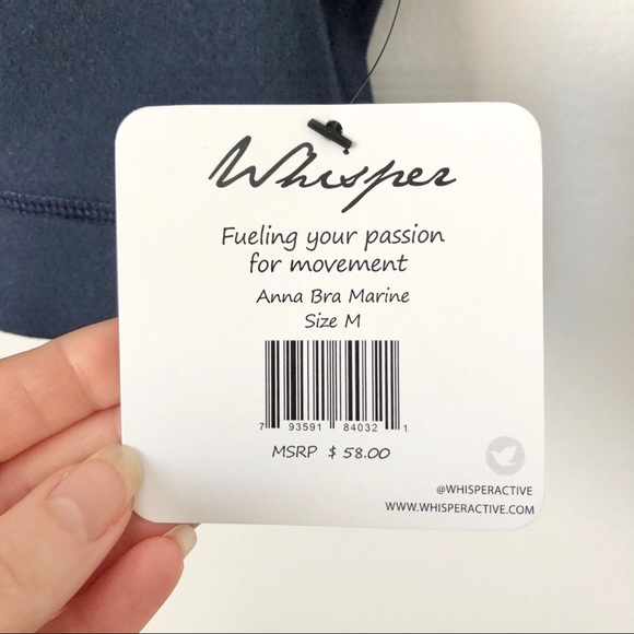 Whisper Navy Sports Bra - NEW! - Picture 4 of 4